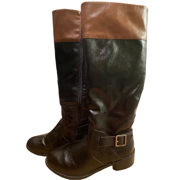 Arizona Jean Company (8.5M) Women’s Riding Boots Black and Brown Knee High - Picture 2 of 8